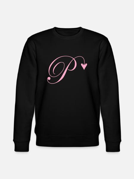 Monogram P Heart Vine - Stanley/Stella CHANGER Unisex Organic Sweatshirt - black