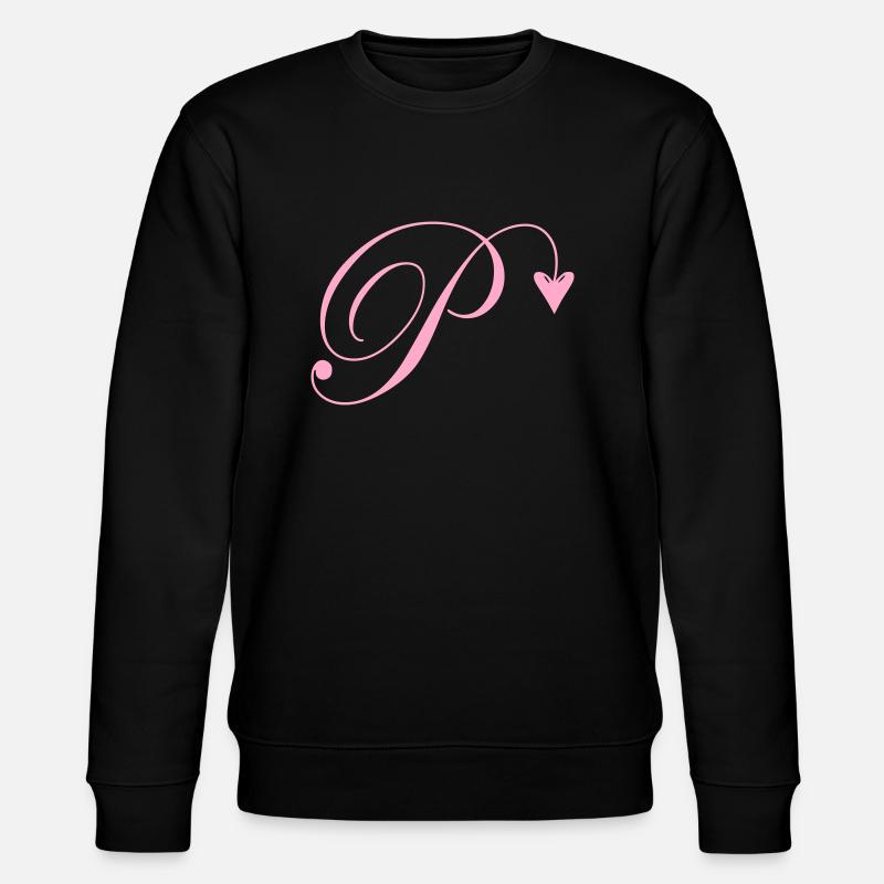 Monogramme P Coeur Vigne - Sweat bio CHANGER Stanley/Stella Unisexe - noir