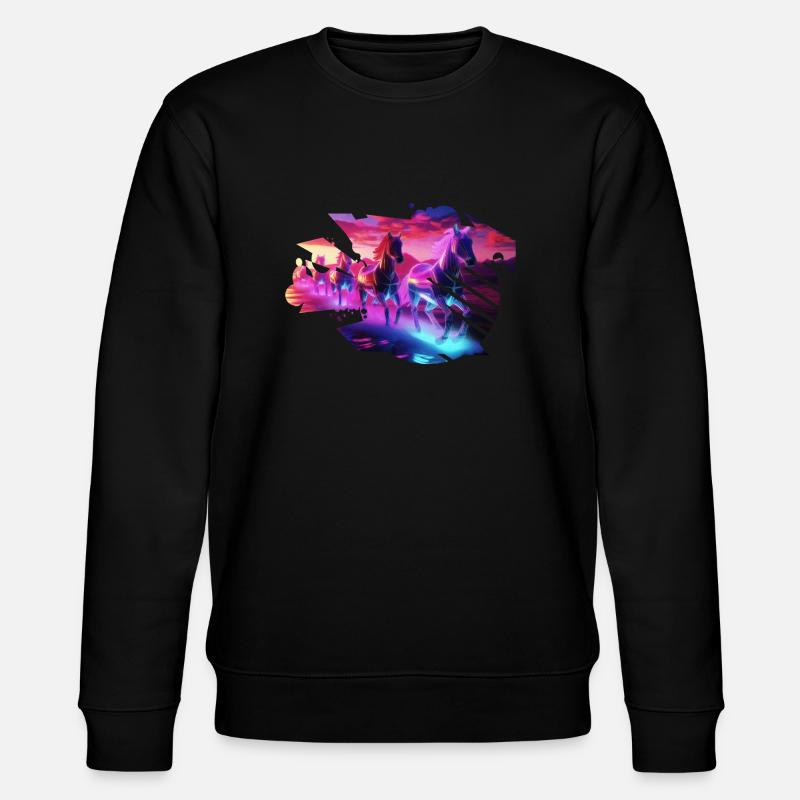 Troupeau électrique - Synthwave Horses - Sweat bio CHANGER Stanley/Stella Unisexe - noir
