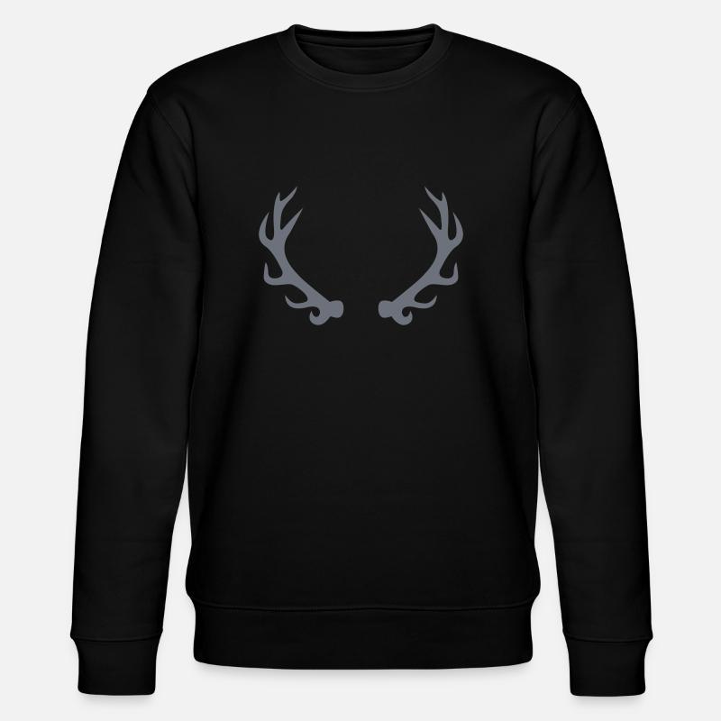 Geweih - Stanley/Stella Unisex Bio-Sweatshirt CHANGER  - Schwarz