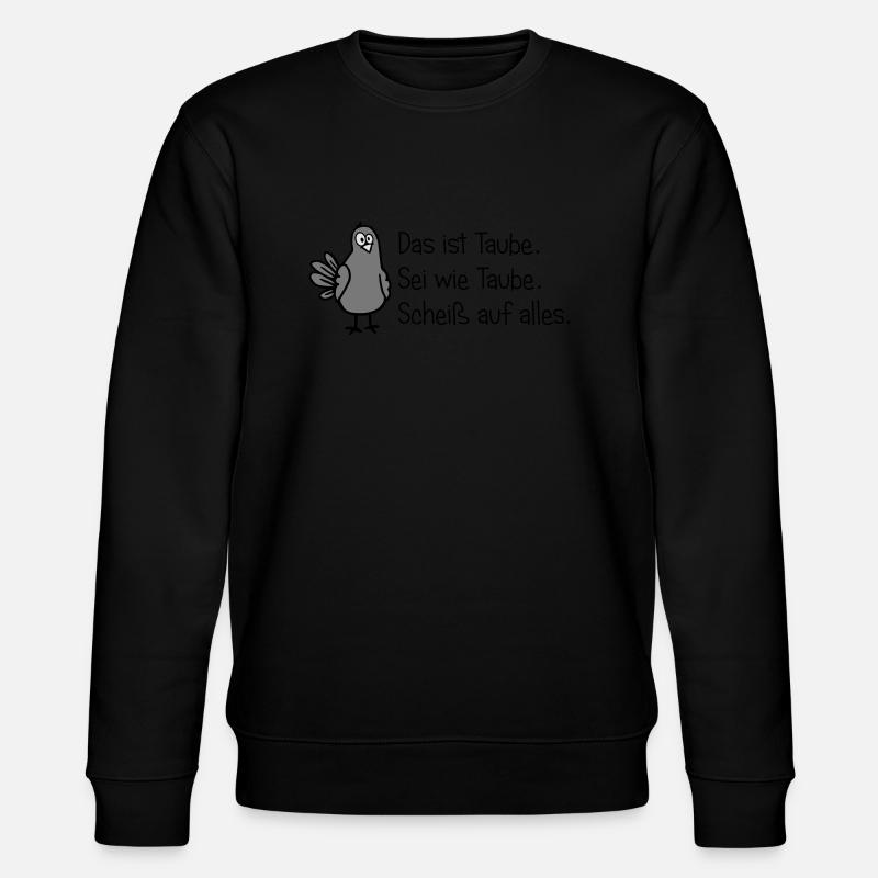 Sei wie Taube - Stanley/Stella Unisex Bio-Sweatshirt CHANGER  - Schwarz