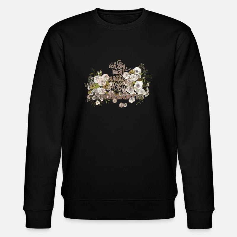 ich bin nicht artig - Stanley/Stella Unisex Bio-Sweatshirt CHANGER  - Schwarz