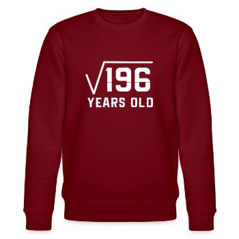 14. Geburtstag - 14 Jahre alt - Stanley/Stella Unisex Bio-Sweatshirt CHANGER  - Burgunderrot - Vorne - Nik (191cm) & Marisol (170cm)