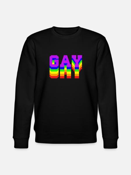 gay rainbow - Stanley/Stella CHANGER Unisex Organic Sweatshirt - black