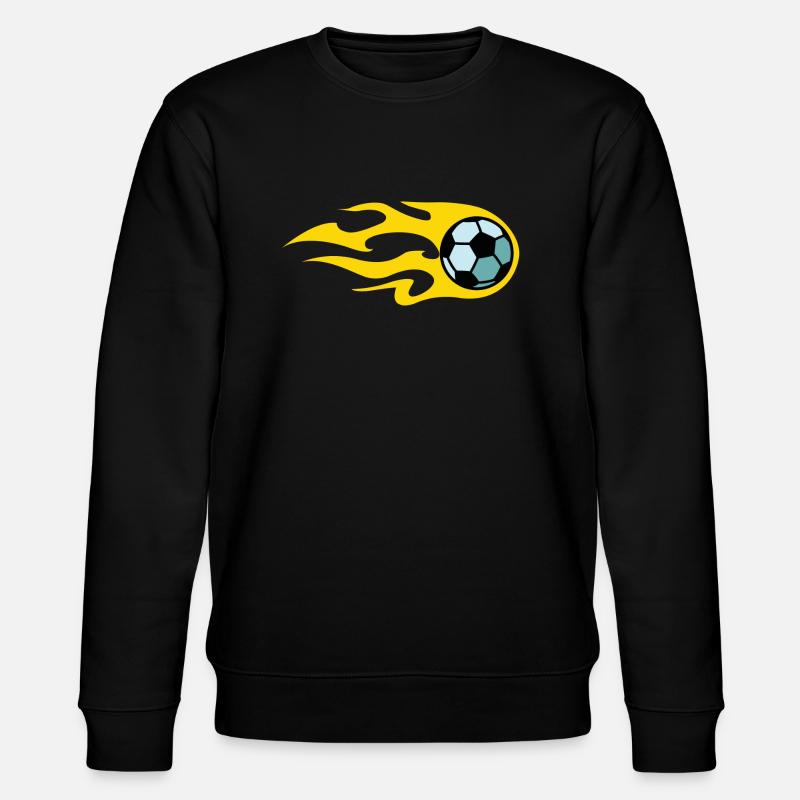 soccer fire - Stanley/Stella Unisex Bio-Sweatshirt CHANGER  - Schwarz