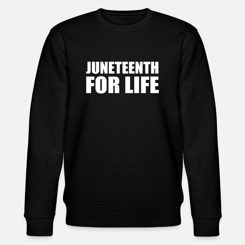 juneteenth - Stanley/Stella CHANGER Unisex Organic Sweatshirt - black