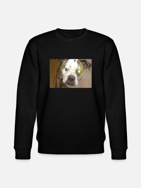 Cute dog with ball - Stanley/Stella CHANGER Unisex Organic Sweatshirt - black