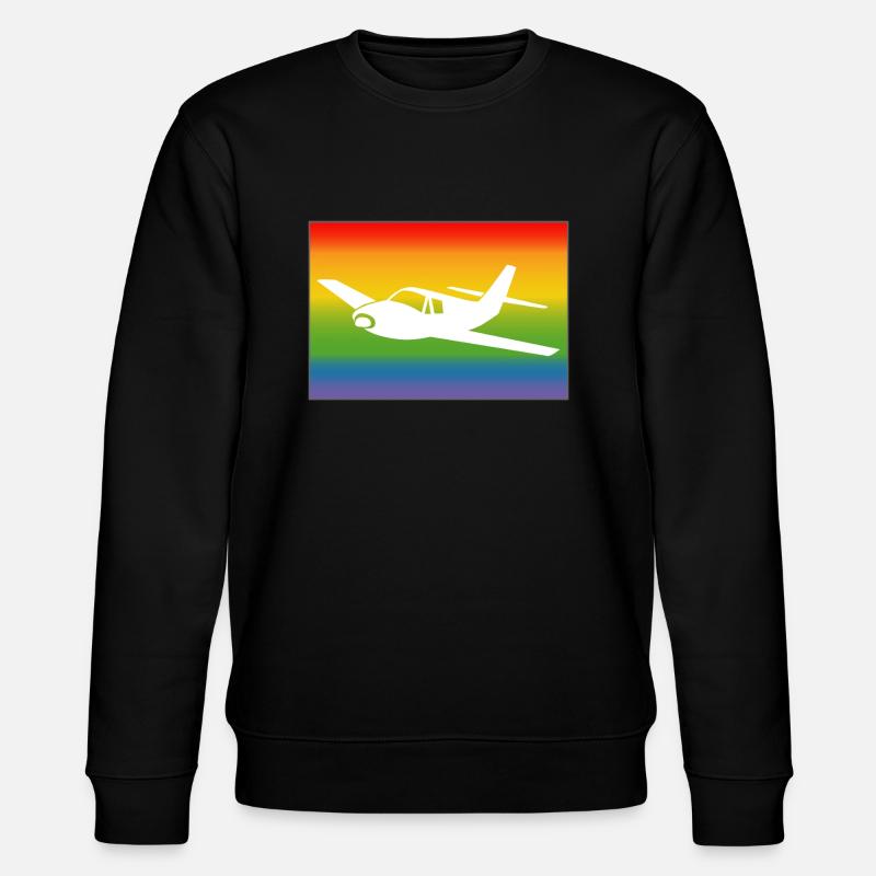 Avion Arc-en-ciel - Sweat bio CHANGER Stanley/Stella Unisexe - noir