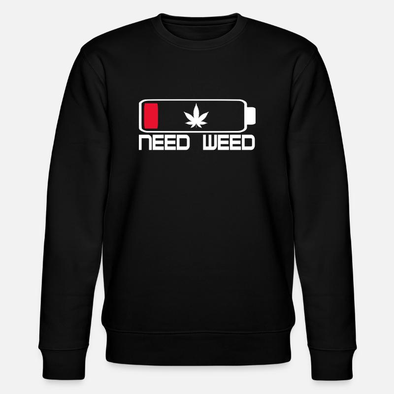 Need Weed - Stanley/Stella Unisex Bio-Sweatshirt CHANGER  - Schwarz