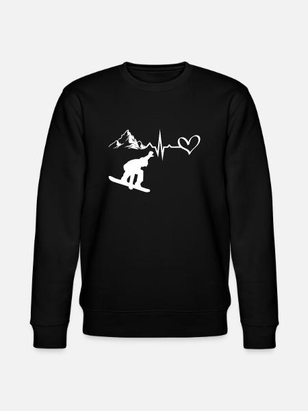 Snowboarder Wintersport Schnee - Stanley/Stella Unisex Bio-Sweatshirt CHANGER  - Schwarz