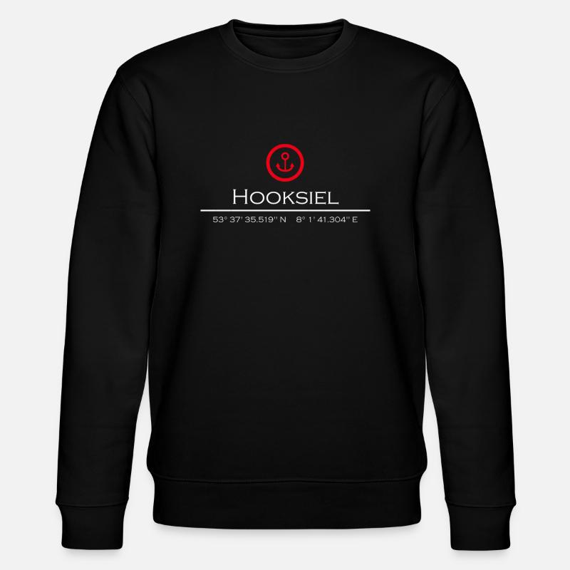 Hooksiel roter Anker - Stanley/Stella Unisex Bio-Sweatshirt CHANGER  - Schwarz