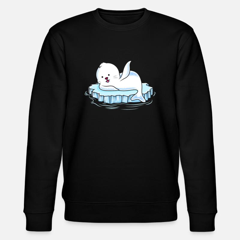 Bande dessinée Seal Ice Floe - Sweat bio CHANGER Stanley/Stella Unisexe - noir