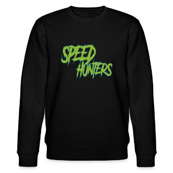 speed hunters /Design mit cooler Schrift - Stanley/Stella Unisex Bio-Sweatshirt CHANGER  - Schwarz - Vorne - Nik (191cm) & Marisol (170cm)