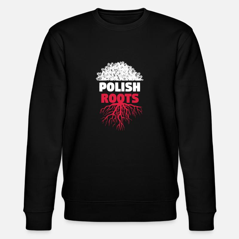 Poland roots tree - Stanley/Stella CHANGER Unisex Organic Sweatshirt - black