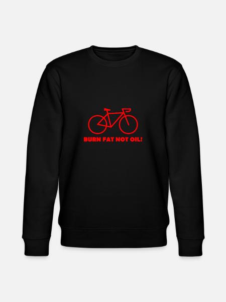 BURN FAT NOT OIL! - Stanley/Stella Unisex Bio-Sweatshirt CHANGER - Schwarz