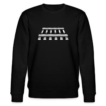 Schienen Gleis Strecke - Stanley/Stella Unisex Bio-Sweatshirt CHANGER  - Schwarz - Vorne - Nik (191cm) & Marisol (170cm)