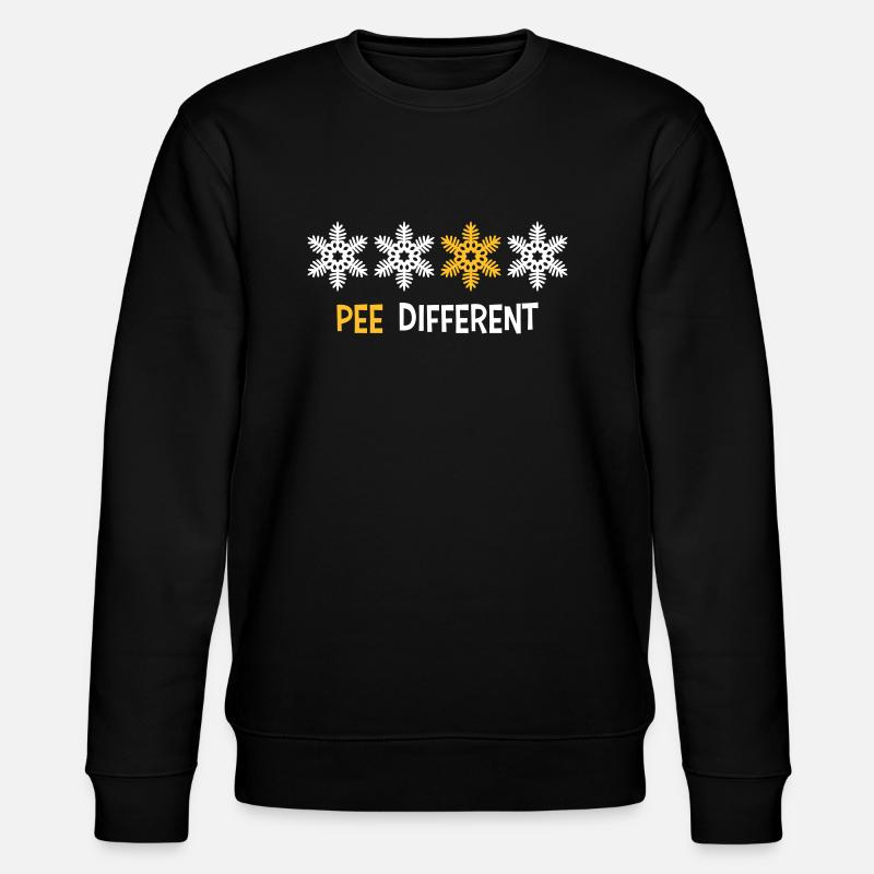 Pipi différent jaune - Sweat bio CHANGER Stanley/Stella Unisexe - noir