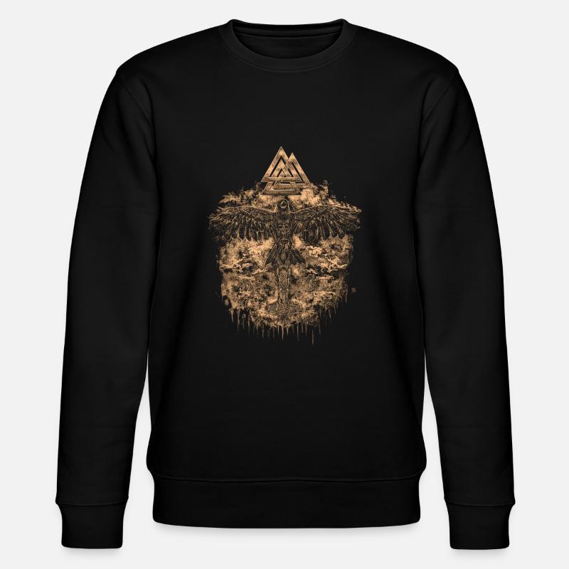 Viking raven sky - Stanley/Stella CHANGER Unisex Organic Sweatshirt - black