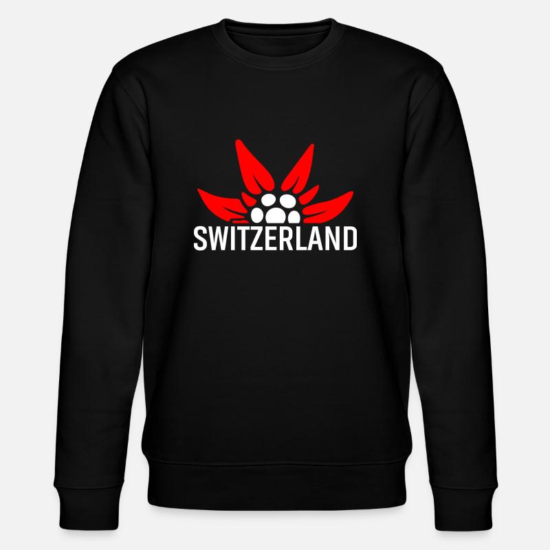 Schweizer Enzian - Stanley/Stella Unisex Bio-Sweatshirt CHANGER  - Schwarz