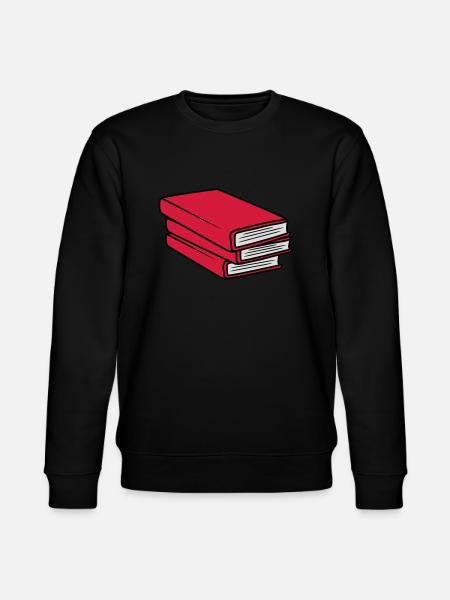 3 Books Stack Design - Stanley/Stella CHANGER Unisex Organic Sweatshirt - black