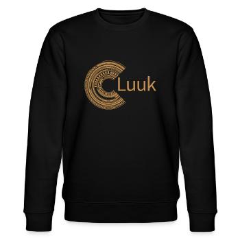 Für Luuk - Stanley/Stella Unisex Bio-Sweatshirt CHANGER  - Schwarz - Vorne - Nik (191cm) & Marisol (170cm)