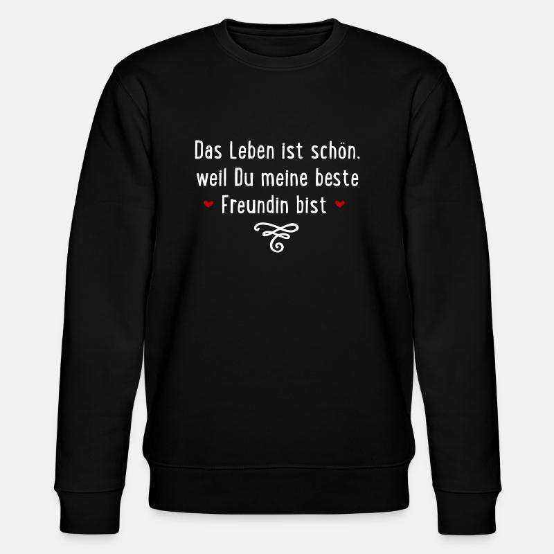 Beste Freundin - Stanley/Stella Unisex Bio-Sweatshirt CHANGER  - Schwarz