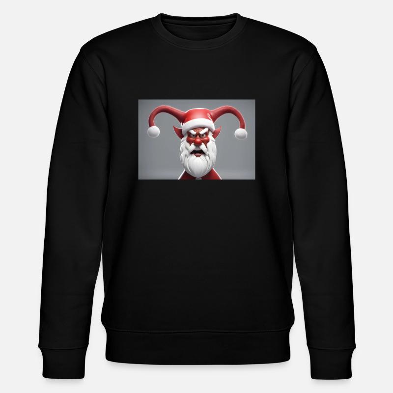Wütender Weihnachtsmann - Stanley/Stella Unisex Bio-Sweatshirt CHANGER  - Schwarz