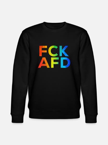 FCK AFD Regenbogen - Stanley/Stella Unisex Bio-Sweatshirt CHANGER - Schwarz