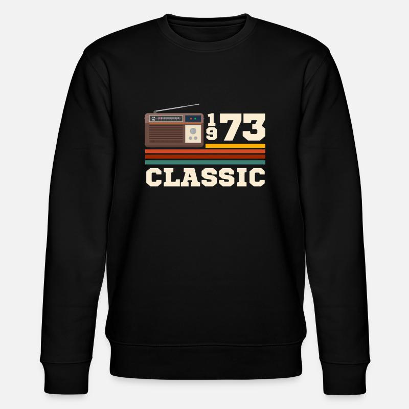 Jubiläum 1973 Retro-Klassiker - Stanley/Stella Unisex Bio-Sweatshirt CHANGER  - Schwarz