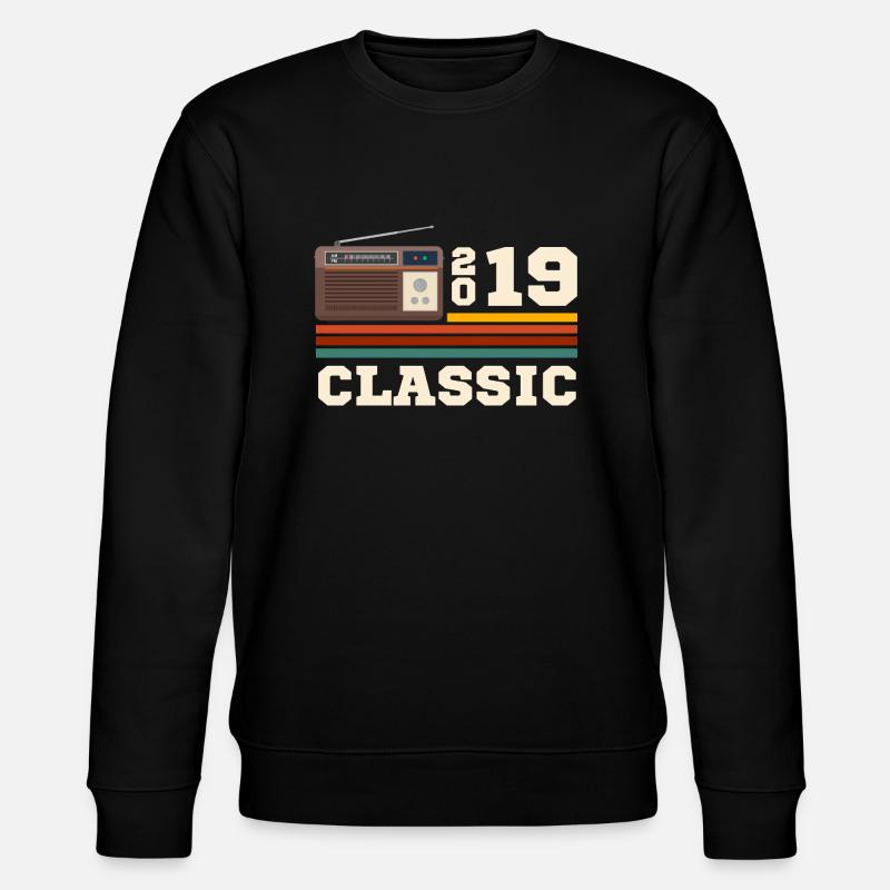 Jubiläum 2019 Retro Klassiker - Stanley/Stella Unisex Bio-Sweatshirt CHANGER  - Schwarz