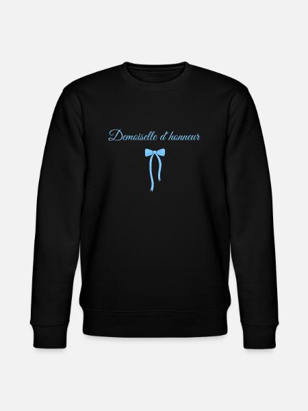 Blue Bow Bridesmaid - Stanley/Stella CHANGER Unisex Organic Sweatshirt - black