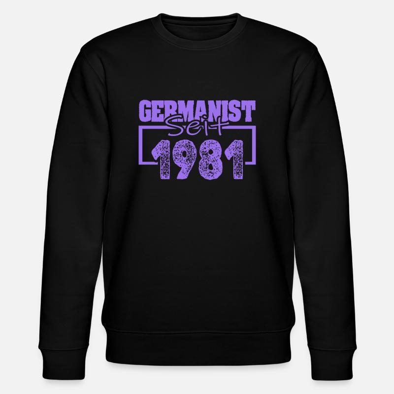 Germanist 1981 - Stanley/Stella Unisex Bio-Sweatshirt CHANGER  - Schwarz