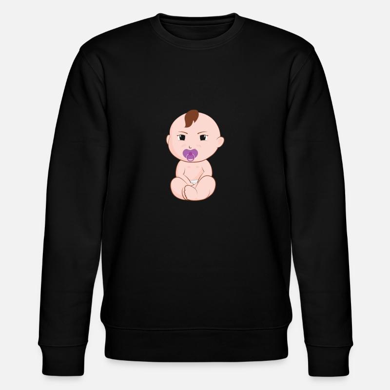 Bébé avec une tétine. Cadeau. - Sweat bio CHANGER Stanley/Stella Unisexe - noir
