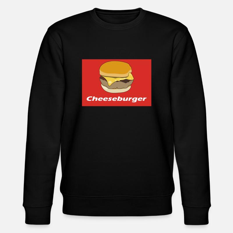 Cheeseburger - Stanley/Stella Unisex Bio-Sweatshirt CHANGER  - Schwarz