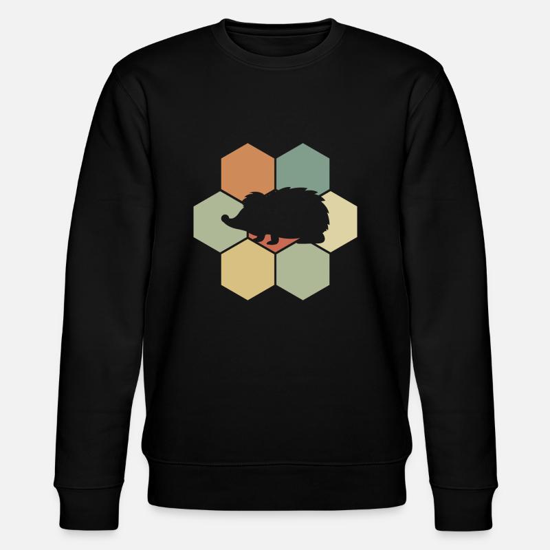 Hedgehog - Stanley/Stella CHANGER Unisex Organic Sweatshirt - black