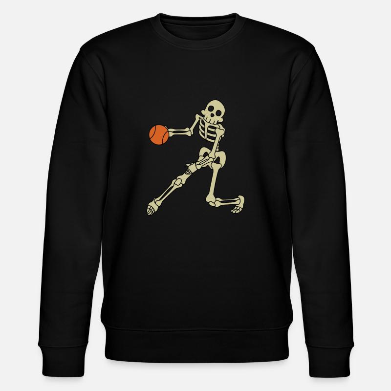 Basketball Skelett - Stanley/Stella Unisex Bio-Sweatshirt CHANGER  - Schwarz