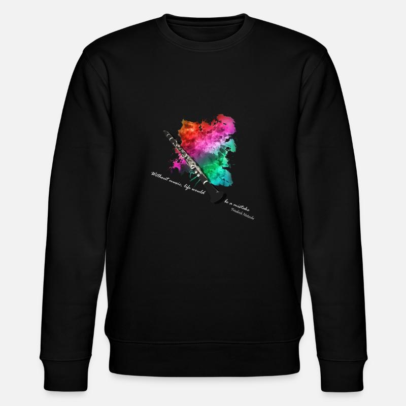 Klarinette - Stanley/Stella Unisex Bio-Sweatshirt CHANGER  - Schwarz