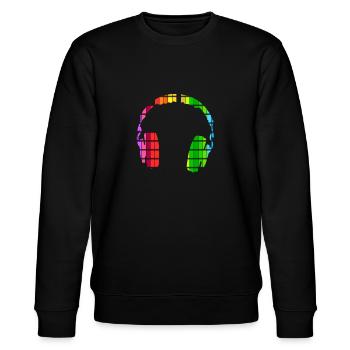 Casque, écouteurs, dj, égaliseur, cadeau, disco - Sweat bio CHANGER Stanley/Stella Unisexe - noir - Devant - Nik (191cm) & Marisol (170cm)