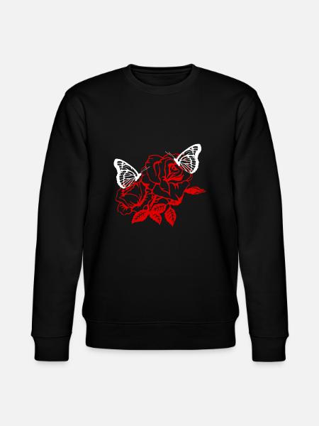 Papillon rose papillon rose - Sweat bio CHANGER Stanley/Stella Unisexe - noir
