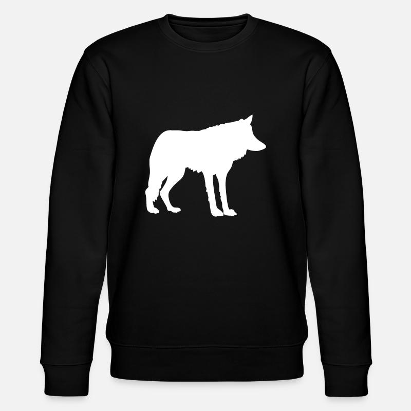 wolf Wolf Rudel Wolfsrudel - Stanley/Stella Unisex Bio-Sweatshirt CHANGER - Schwarz