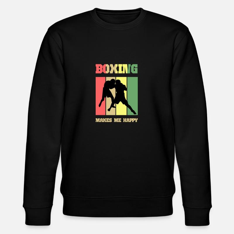 boxen boxer boxkampf - Stanley/Stella Unisex Bio-Sweatshirt CHANGER  - Schwarz