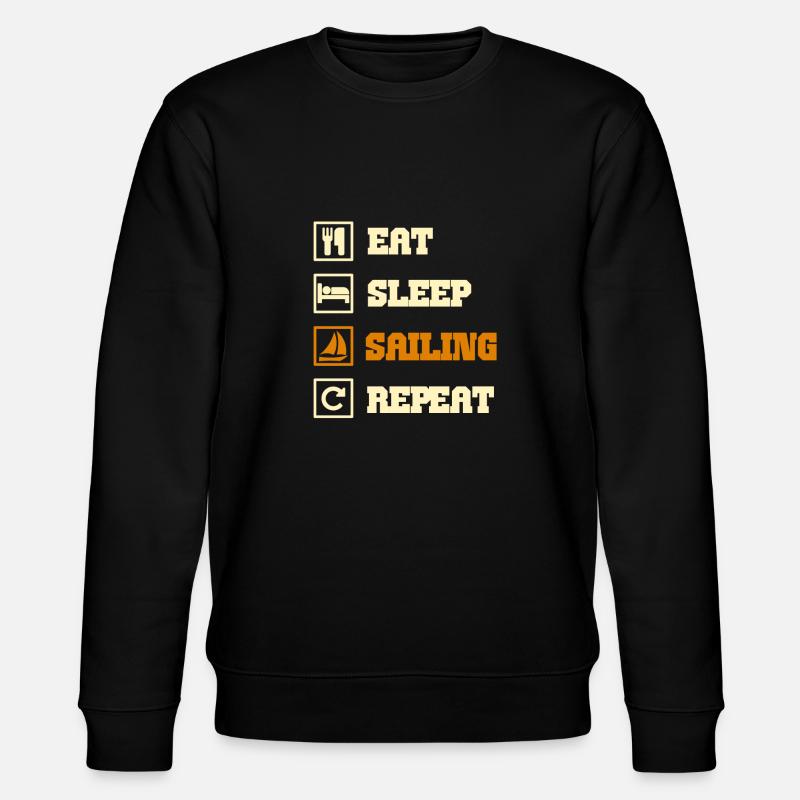 sailing sailing sailing boat - Stanley/Stella CHANGER Unisex Organic Sweatshirt - black