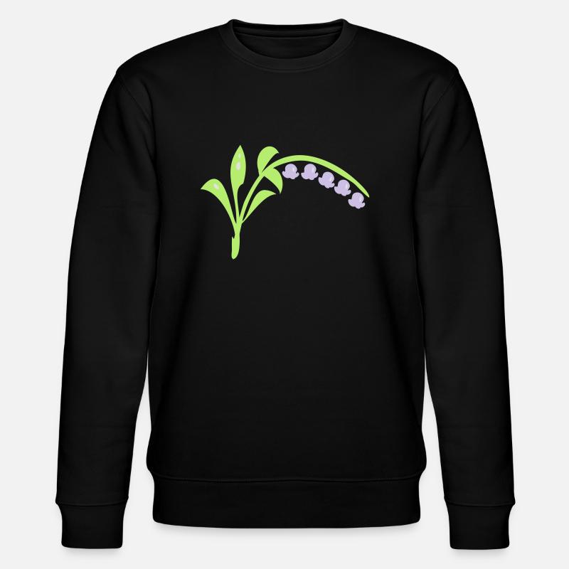 Tal der Lilien Blumen - Stanley/Stella Unisex Bio-Sweatshirt CHANGER - Schwarz