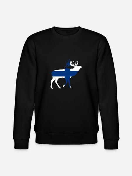 finland moose - Stanley/Stella CHANGER Unisex Organic Sweatshirt - black