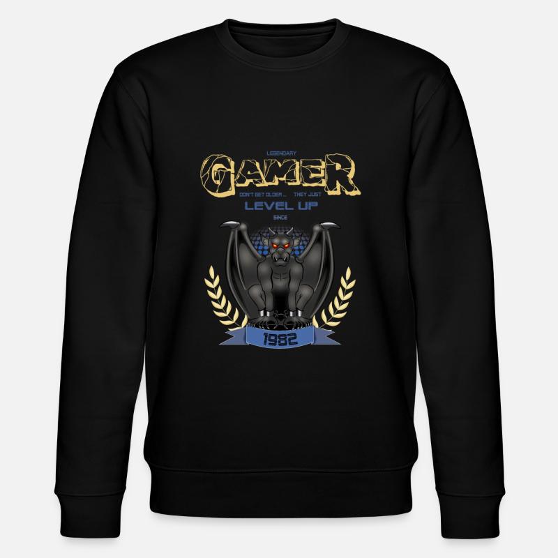 Gamer werden nicht älter - 1982 - Stanley/Stella Unisex Bio-Sweatshirt CHANGER  - Schwarz