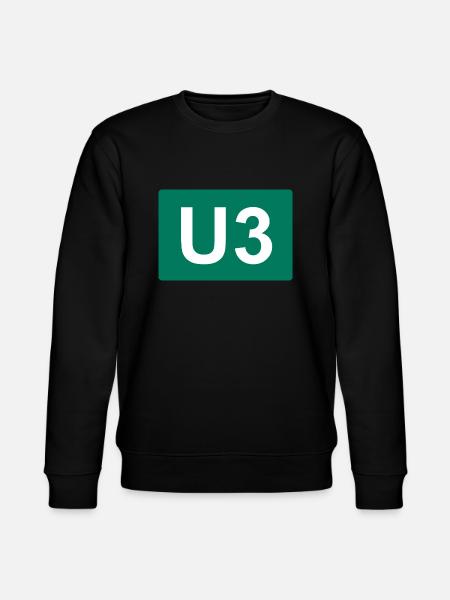 Berlin subway U3 - Stanley/Stella CHANGER Unisex Organic Sweatshirt - black