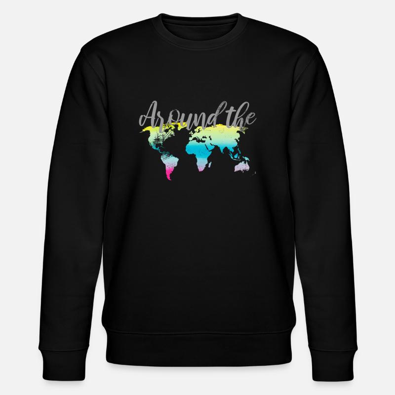 Mappemonde Around the World - Sweat bio CHANGER Stanley/Stella Unisexe - noir