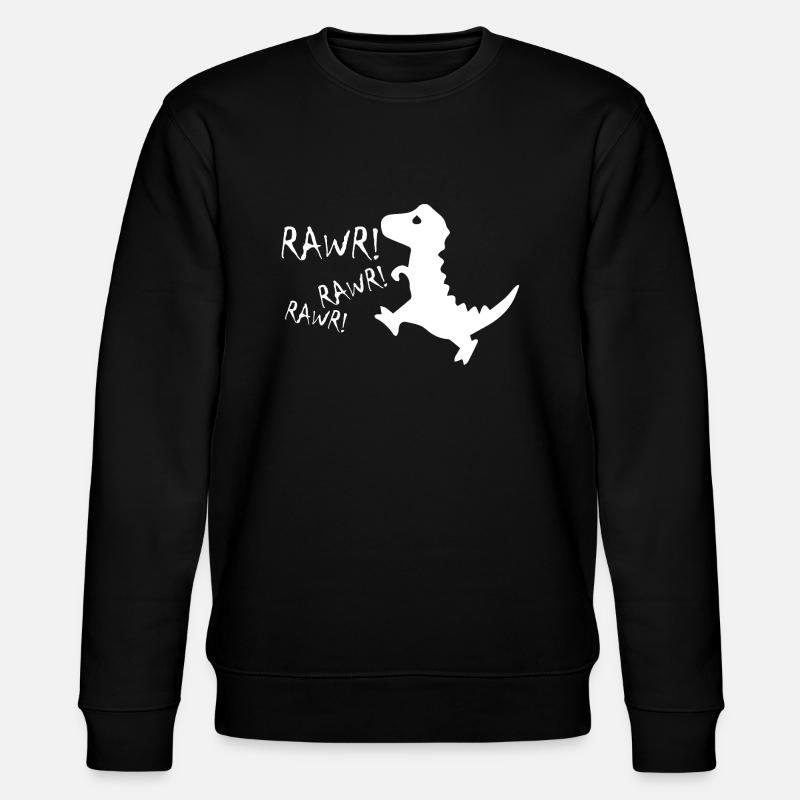 Dinosaurier Dino - Stanley/Stella Unisex Bio-Sweatshirt CHANGER  - Schwarz