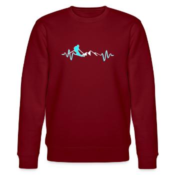 skieur - Sweat bio CHANGER Stanley/Stella Unisexe - bordeaux - Devant - Nik (191cm) & Marisol (170cm)