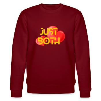Only you and me - Stanley/Stella CHANGER Unisex Organic Sweatshirt - burgundy - Front - Nik (191cm) & Marisol (170cm)